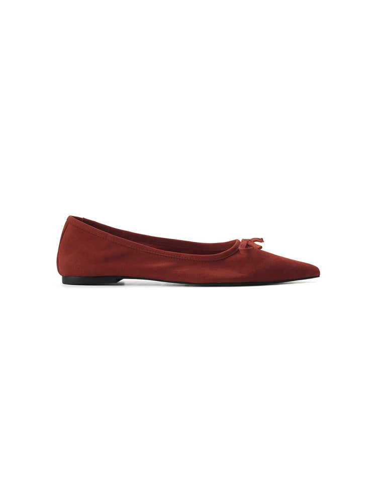 Bow Pointed Ballet Flats