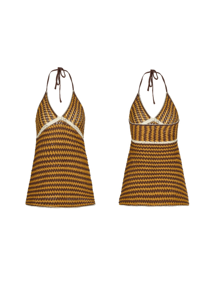 Gypsy Wanderlust Neck-Wear Top: A Stylish, Niche-Market, Lightweight Patchwork Spaghetti-Strap Top
