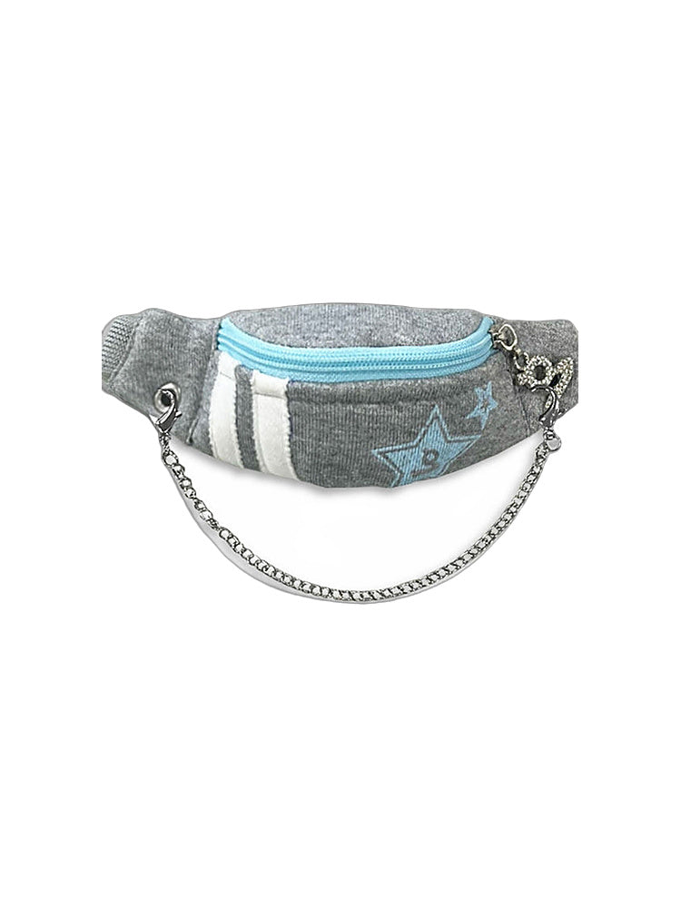 GRAPE New Arrival: Slogan Three-Color Chain Wristlet