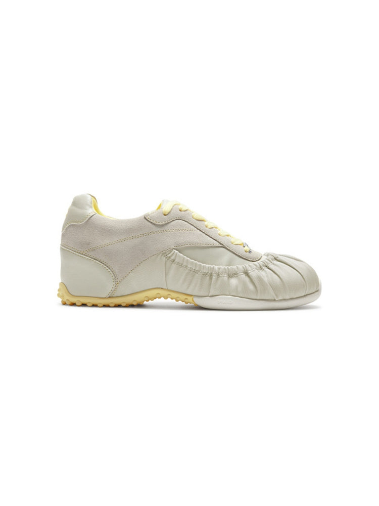GRAPE New Colour-Blocked Pleated Pocket-Detail Trainers: Sports Shoes, Commuter and Casual Shoes