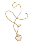 tokokkino “Sea Heart” White Crystal Heart-Shaped Necklace