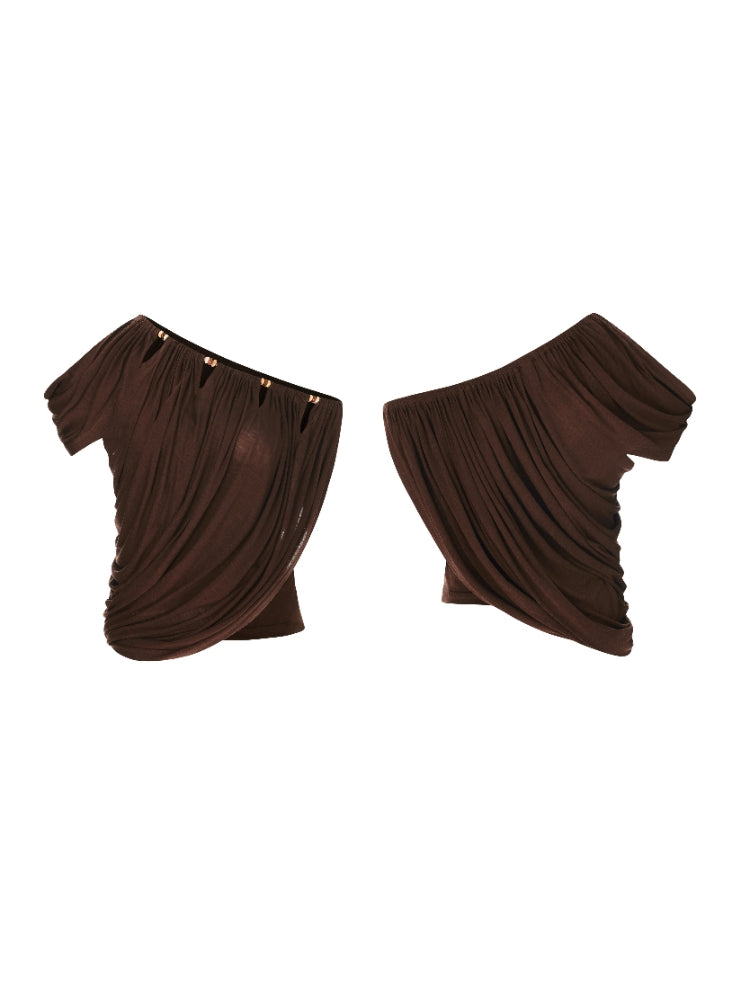 Zhipu Wind Whisper Off-the-Shoulder Set for Women: A Sophisticated Look
