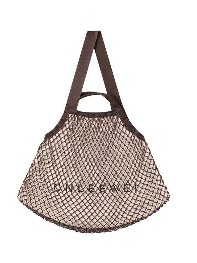 CNLEEWEI Openwork Woven Mesh Pouch Bag: Handbag, Shoulder Bag, Crossbody Bag