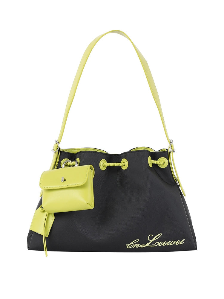 CNLEEWEI Vintage Embroidered Patchwork Color-Block Handbag