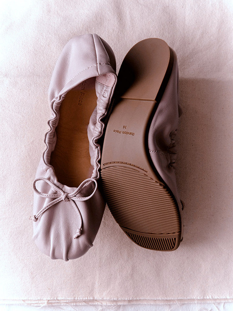 Bow-Embellished Ballet Flats