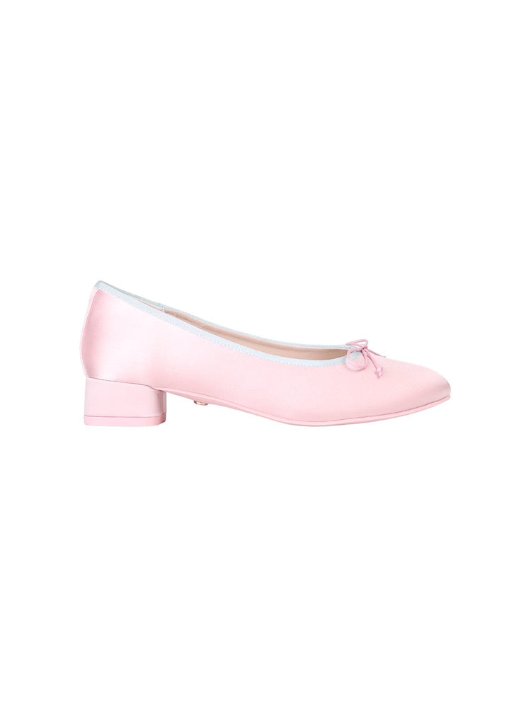 Every Girl's Satin Bow Mid-Heel Ballet Shoes