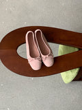 Mihara Yasuhiro French Round-Toe Butterfly Ballet Flats