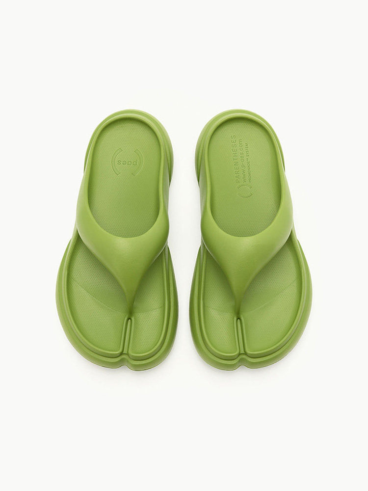 DAPHNE LAB Cushioned Toe-Loop Flip-Flop Sandals