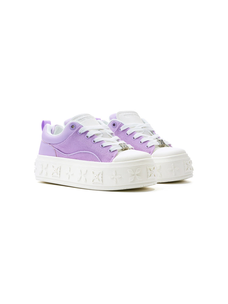 Canvas Platform Mary Jane Shoes