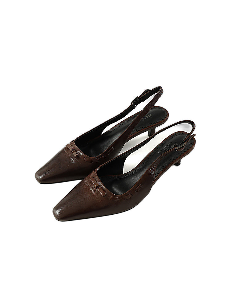 Round-Toe T-Bar Trainers