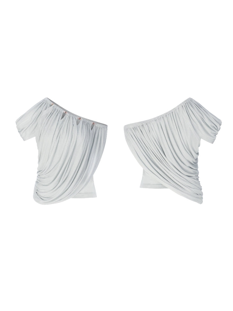 Zhipu Wind Whisper Off-the-Shoulder Set for Women: A Sophisticated Look