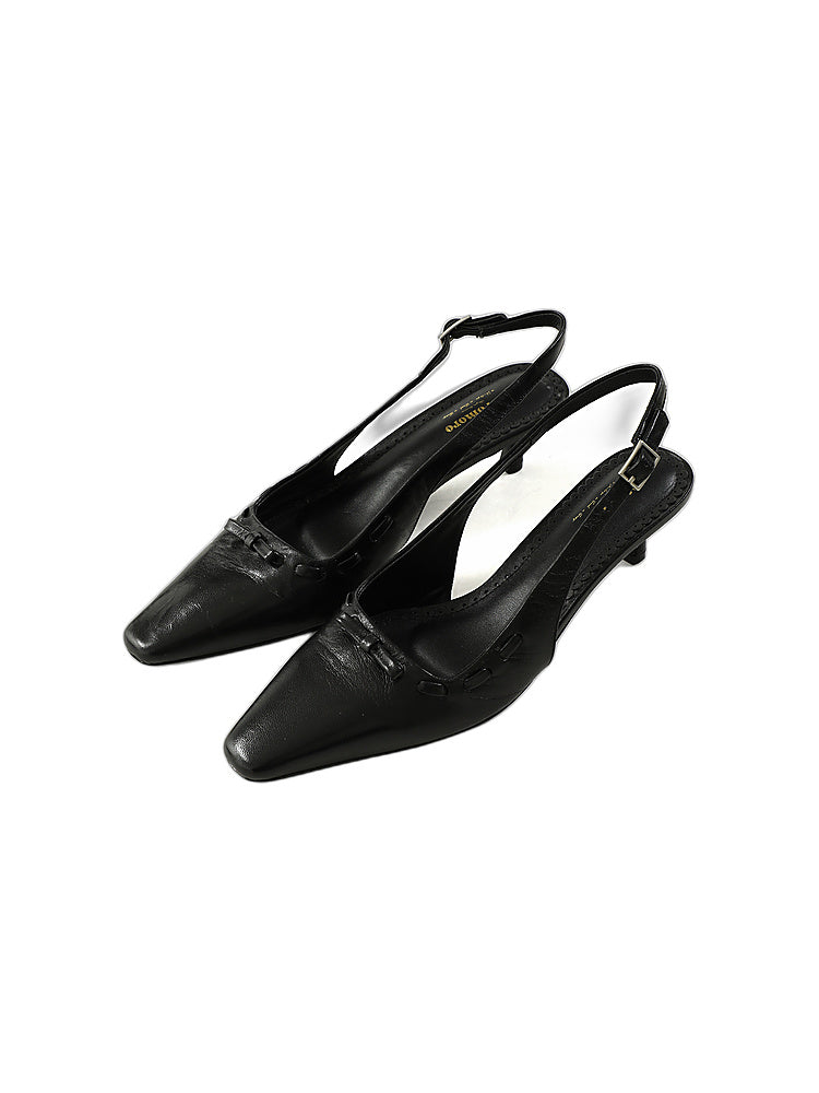 Round-Toe T-Bar Trainers