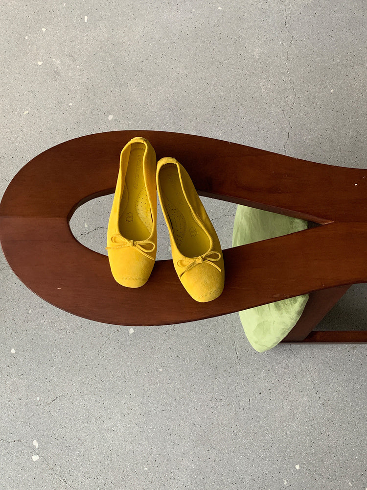 Mihara Yasuhiro French Round-Toe Butterfly Ballet Flats