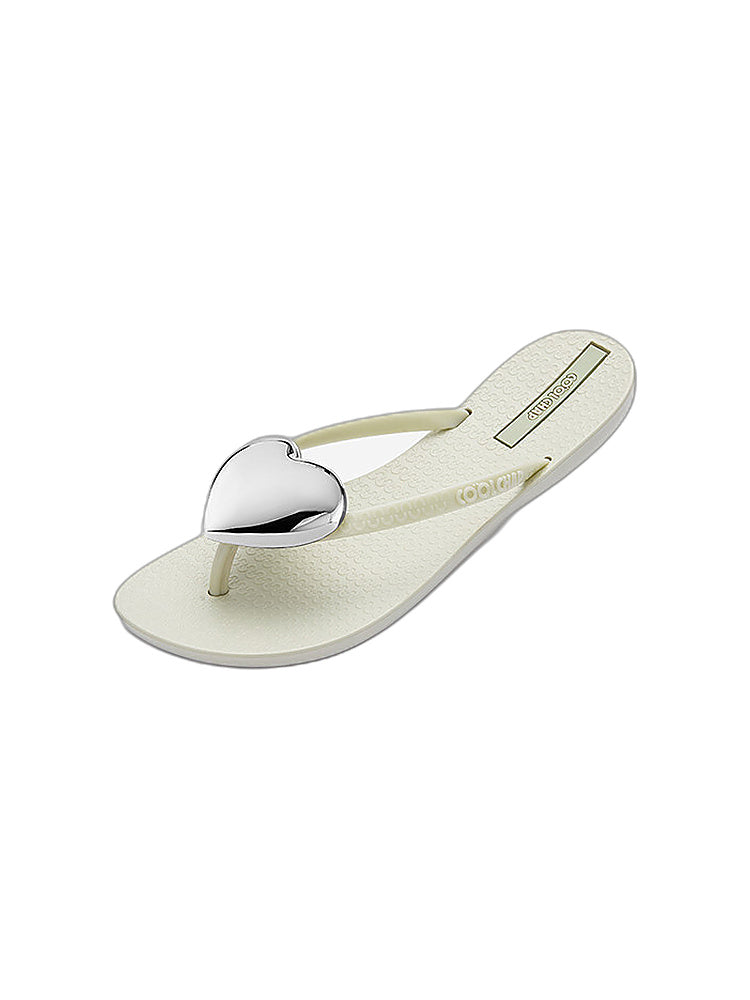 Pompom Heart Platform Flip-Flops