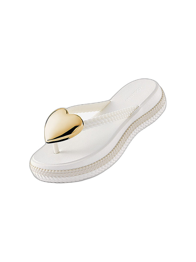 Wave Heart Platform Flip-Flops