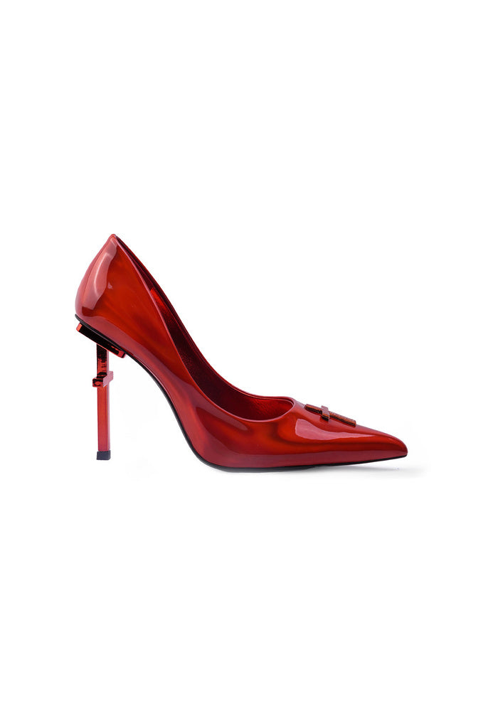 Cross Series Vampire Pointed-Toe Red Wedding High Heels
