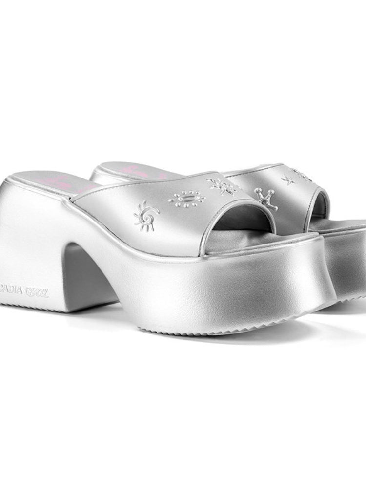 Arcadiagyal Original Design Peruru Capsule Series Platform Lifted Flare Heels