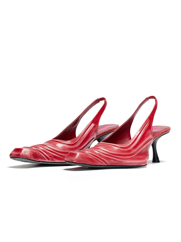 Custom Genuine Leather Ankle-Strap High Heels