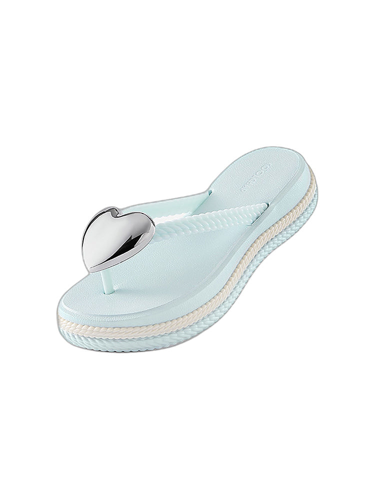 Wave Heart Platform Flip-Flops