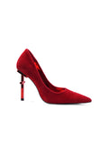 Colorful Bridge Cross Series Vampire Pointed-Toe Red Wedding High Heels