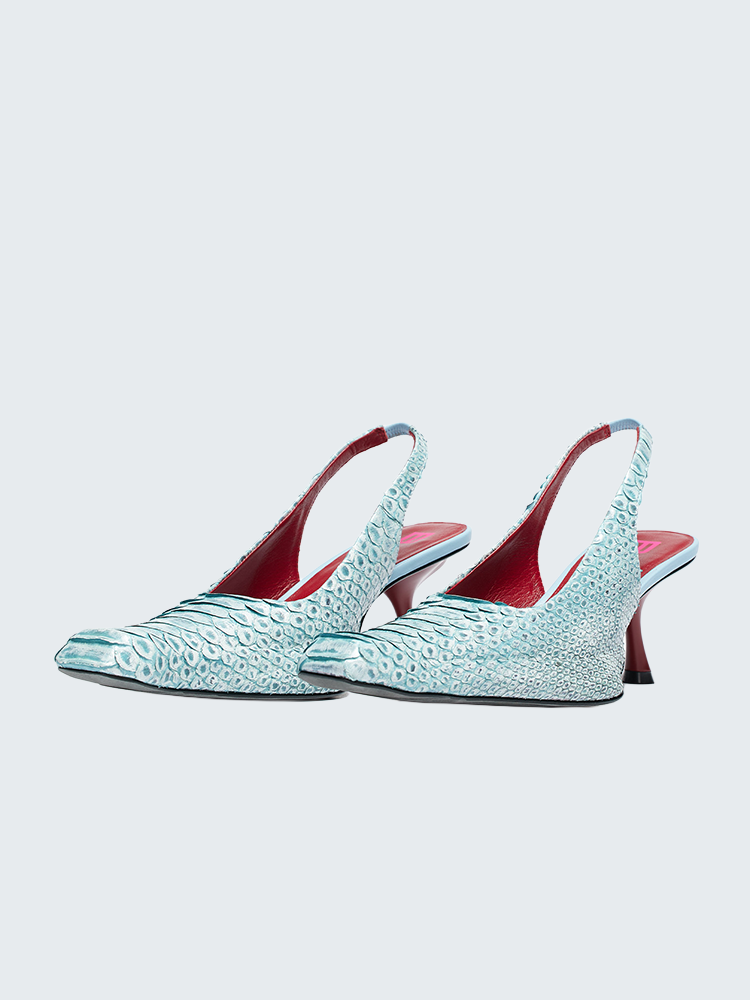 Custom Genuine Leather Ankle-Strap High Heels