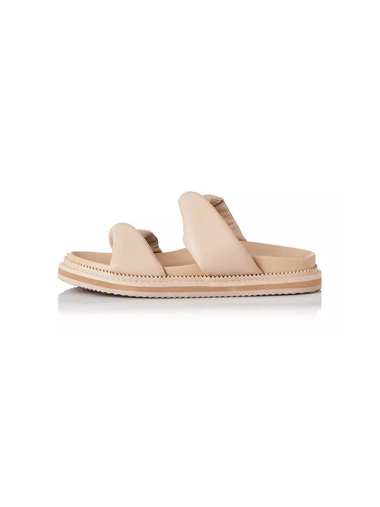 Twisted Cross-Strap Platform Sandals