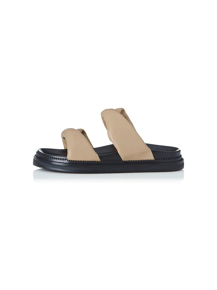 Twisted Cross-Strap Platform Sandals
