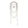 Tokokkino Multi-Layer Pearl & Agate Necklace – Layered Elegance with a Modern Edge