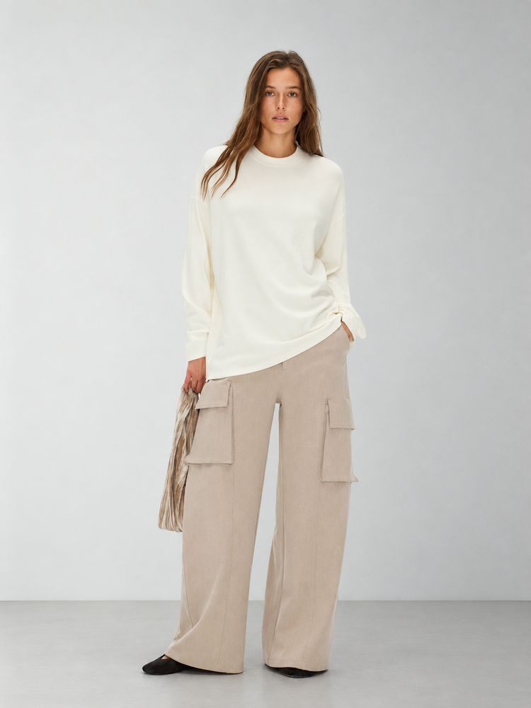 D.PERCENT Wide-Leg Cargo Pants - view 1