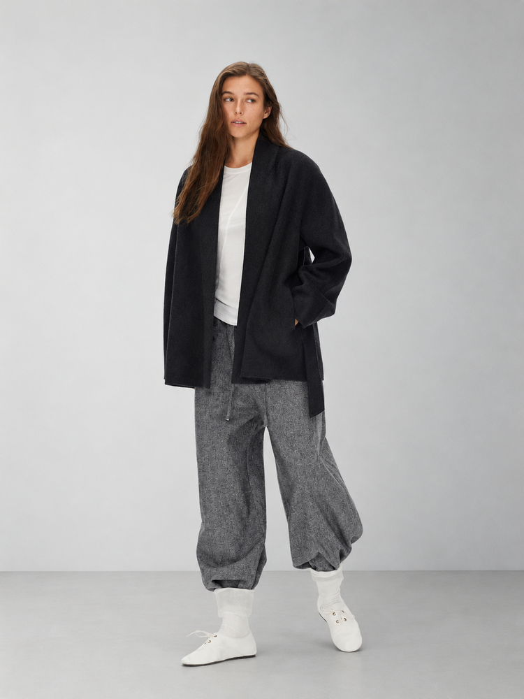 D.PERCENT Belted Wool-Cashmere Blend Coat - view 1