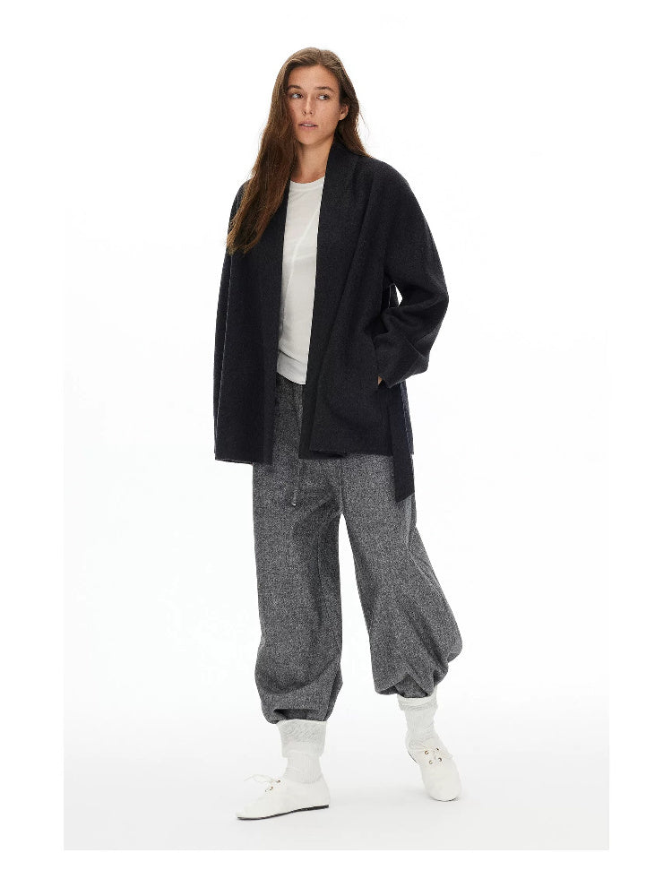 D.PERCENT Belted Wool-Cashmere Blend Coat - view 2