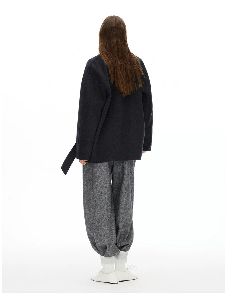 D.PERCENT Belted Wool-Cashmere Blend Coat - view 3