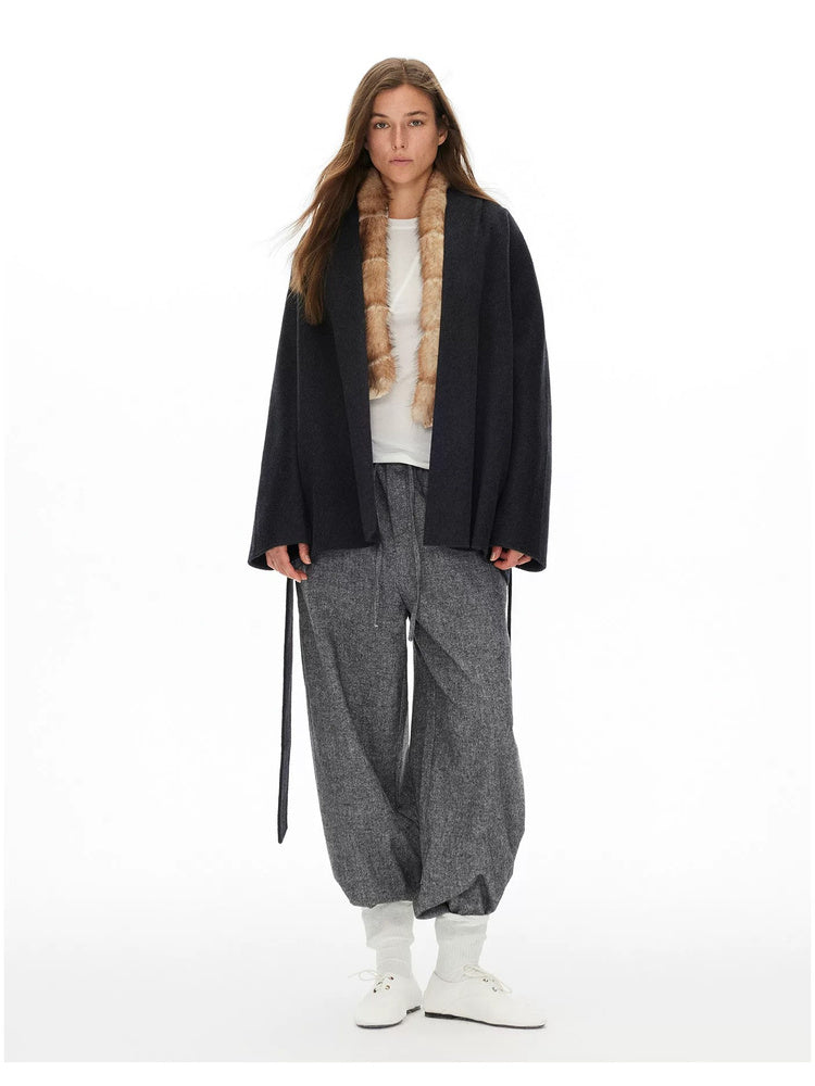 D.PERCENT Belted Wool-Cashmere Blend Coat - view 7