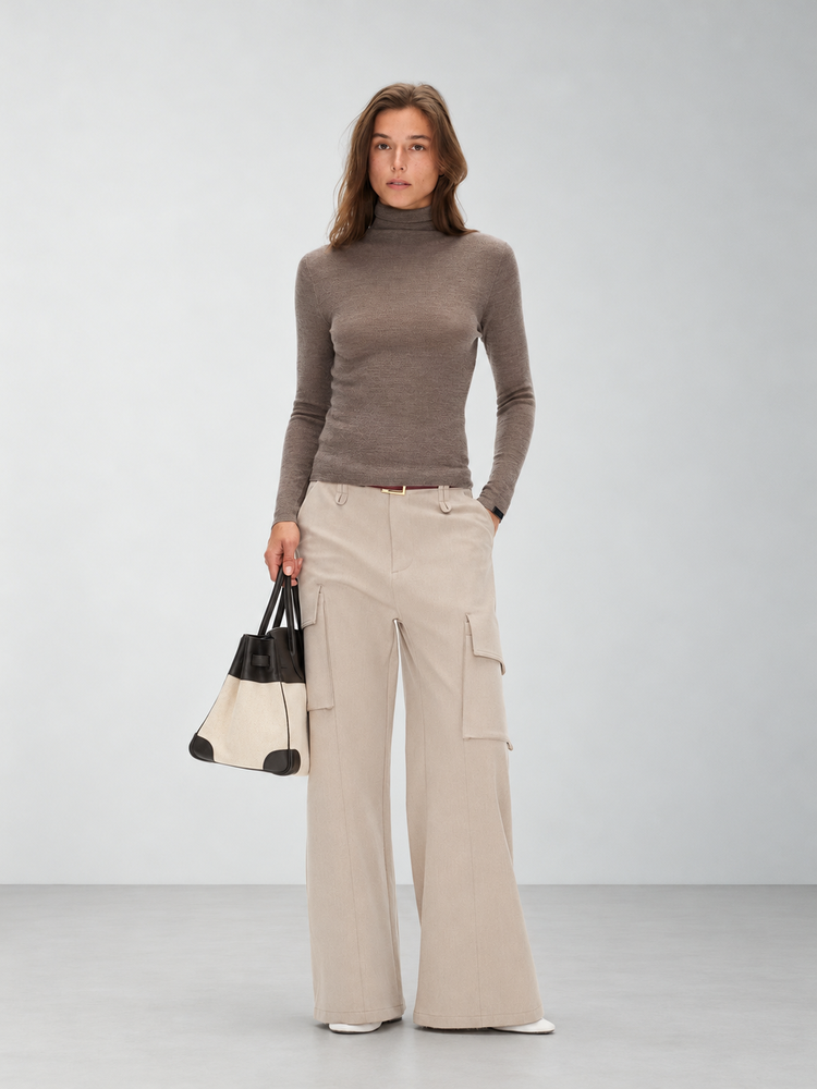 D.PERCENT Pure Wool Fine-Knit Turtleneck - view 1