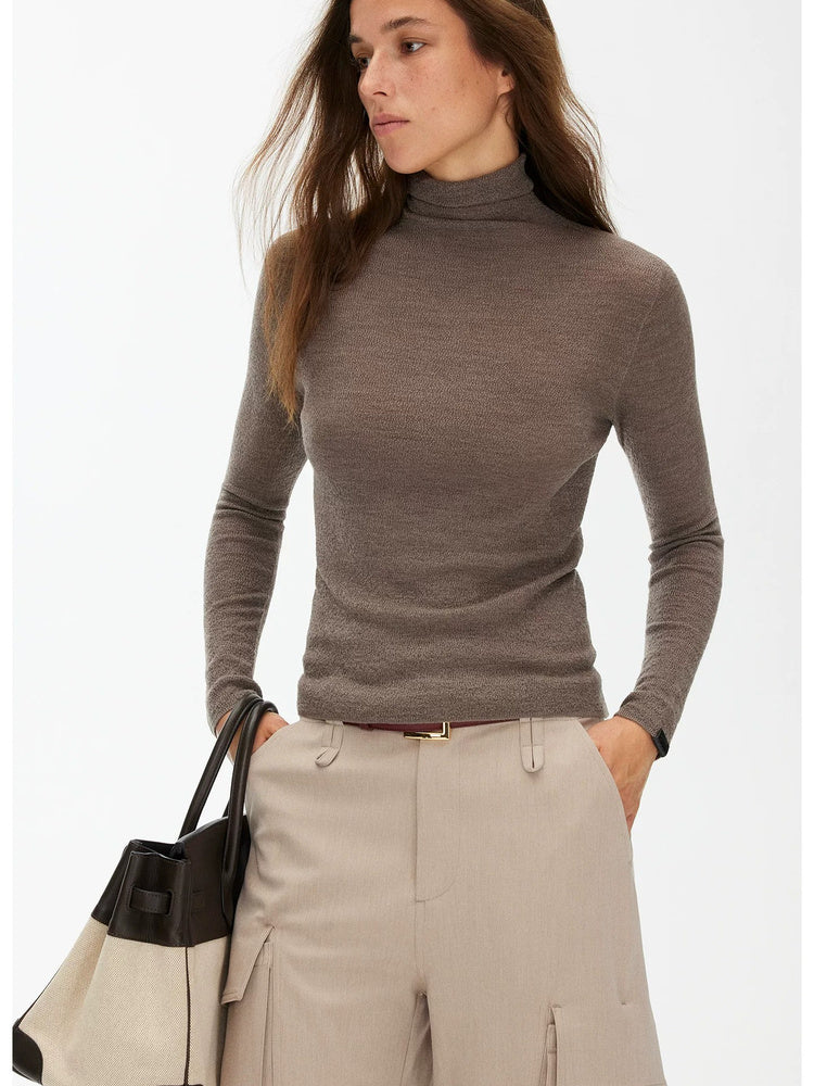 D.PERCENT Pure Wool Fine-Knit Turtleneck - view 5
