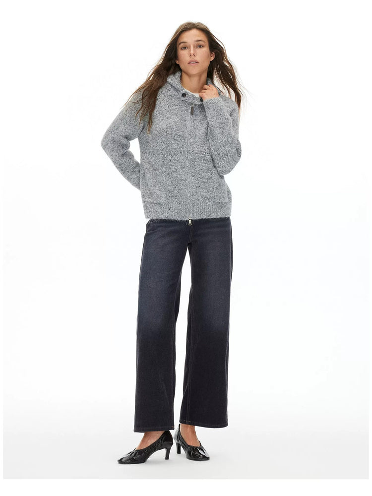 D.PERCENT Textured Hooded Zip-Up Jacket - view 2