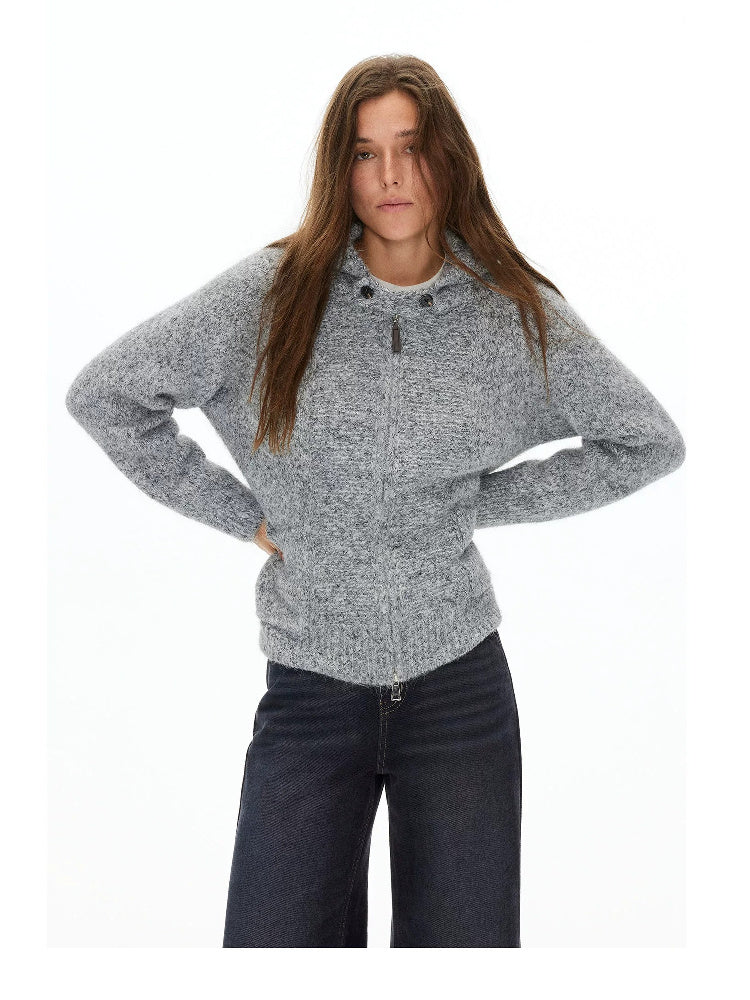D.PERCENT Textured Hooded Zip-Up Jacket - view 3