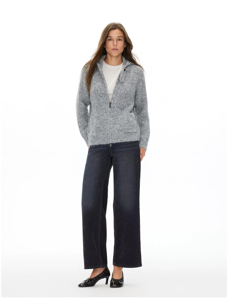 D.PERCENT Textured Hooded Zip-Up Jacket - view 7