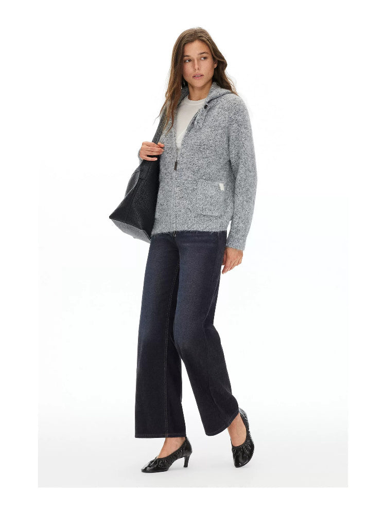 D.PERCENT Textured Hooded Zip-Up Jacket - view 8