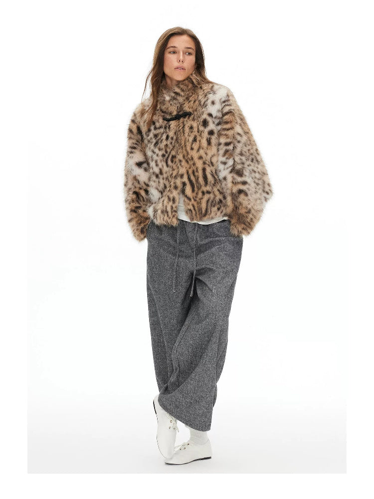 D.PERCENT Leopard-Print Faux Fur Cape - view 7