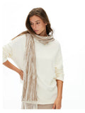 D.PERCENT Textured Fringe Scarf - view 1
