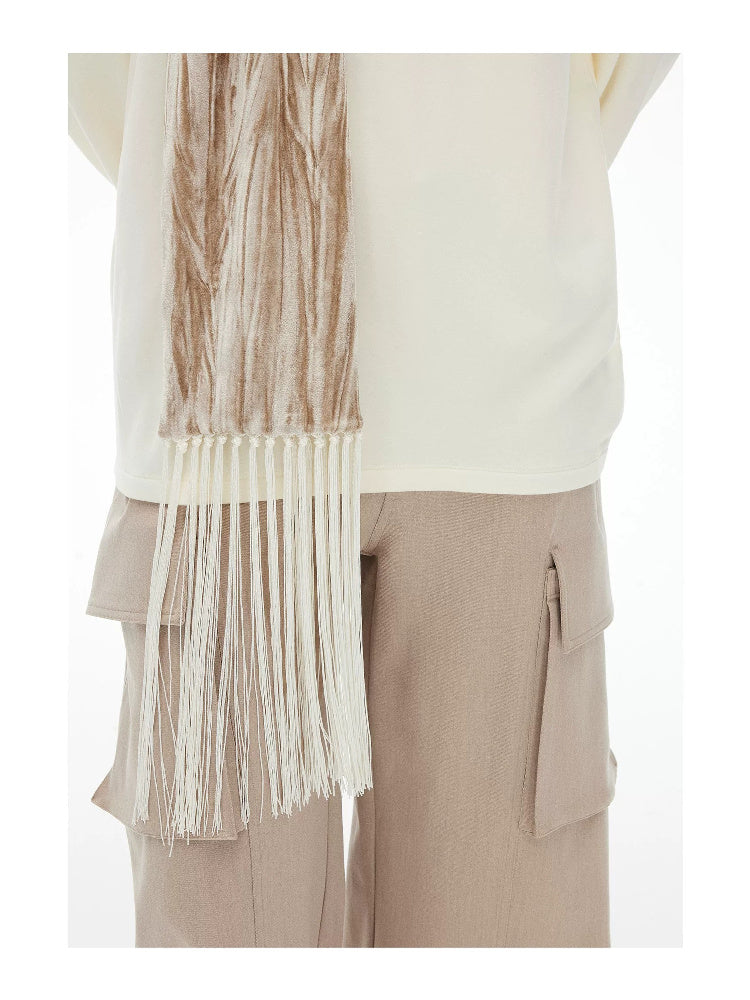 D.PERCENT Textured Fringe Scarf - view 5