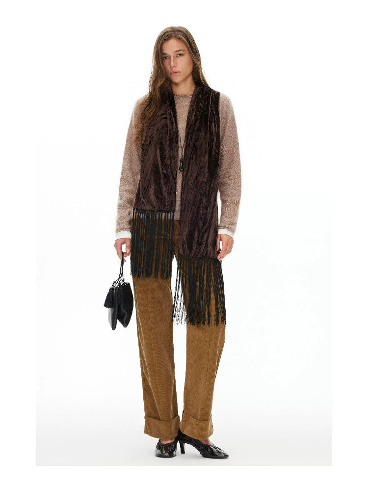 D.PERCENT Textured Fringe Scarf - view 7