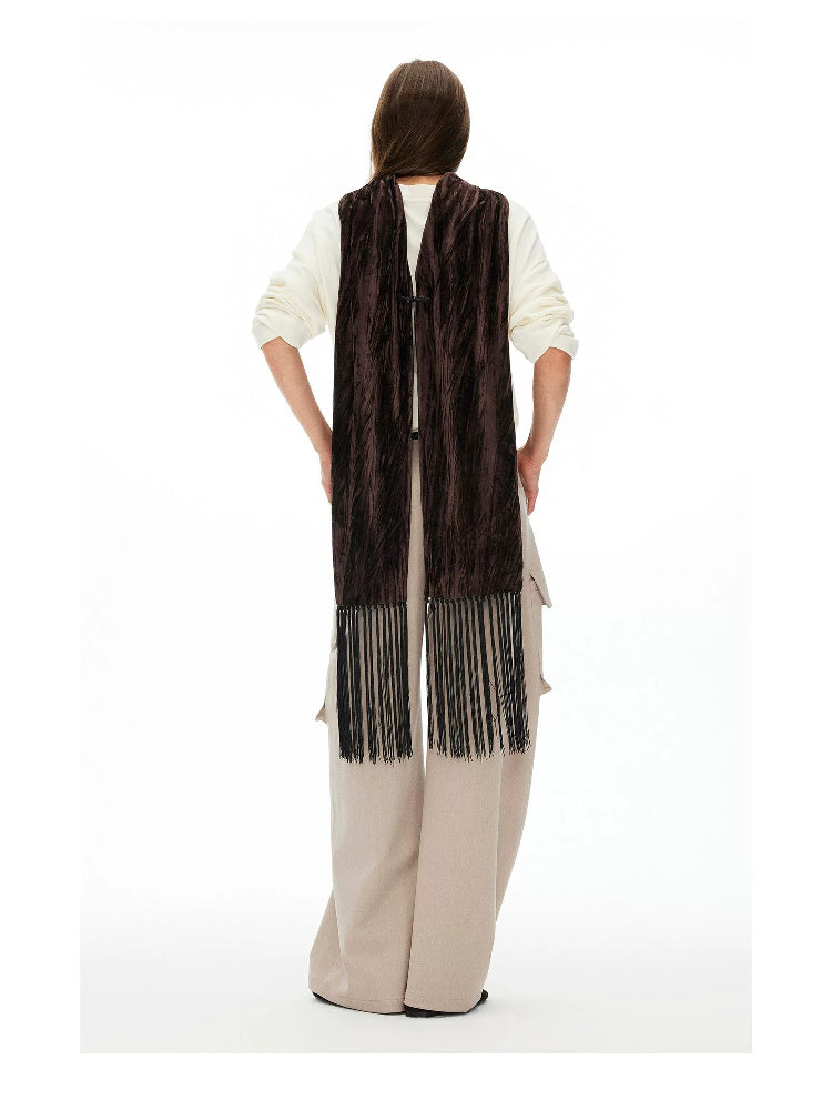 D.PERCENT Textured Fringe Scarf - view 9