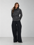 D.PERCENT Draped High-Neck Long-Sleeve Top - view 1