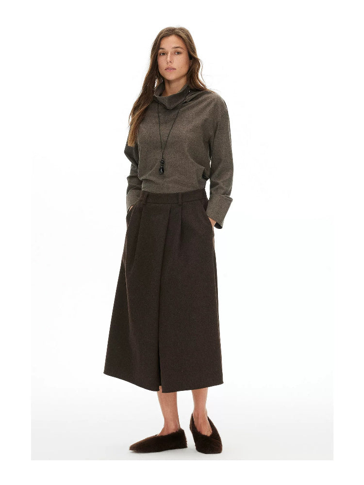 D.PERCENT Draped High-Neck Long-Sleeve Top - view 7
