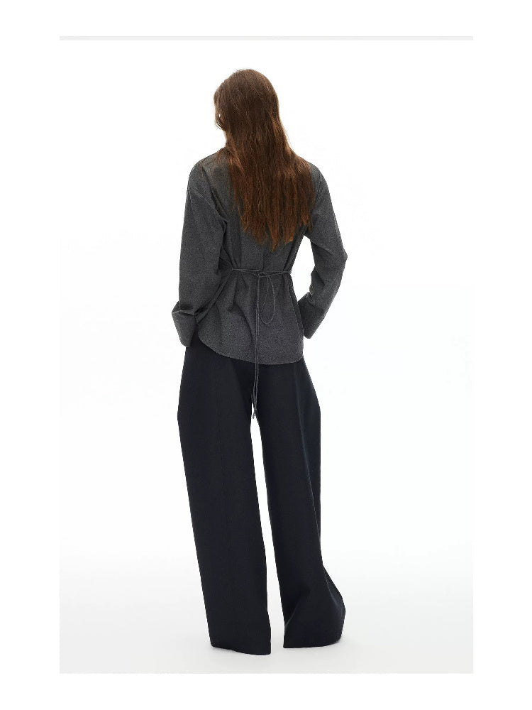 D.PERCENT Draped High-Neck Long-Sleeve Top - view 9