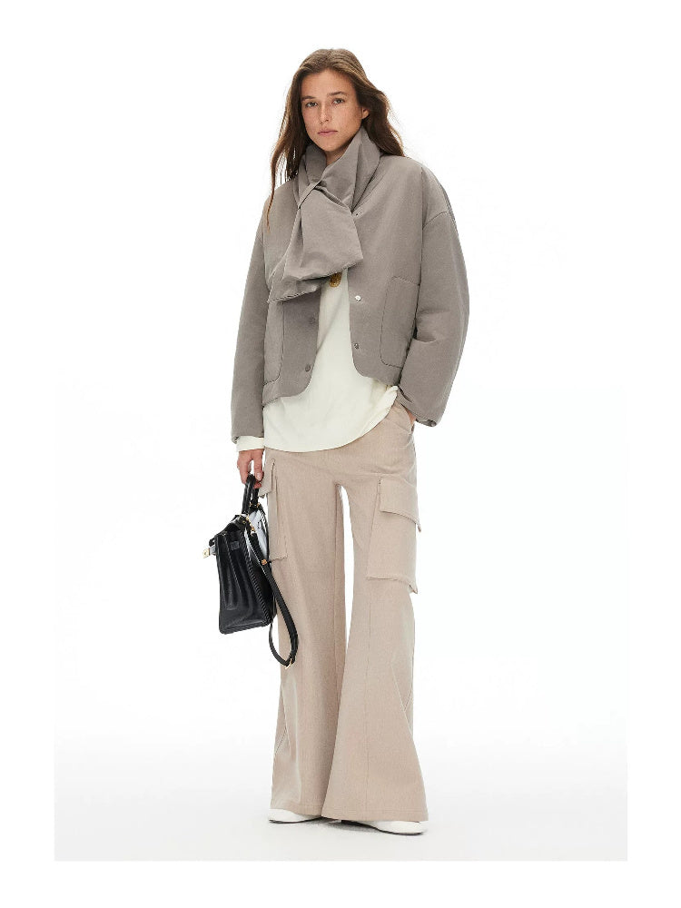 D.PERCENT Wool-Filled Jacket with Detachable Scarf - view 2