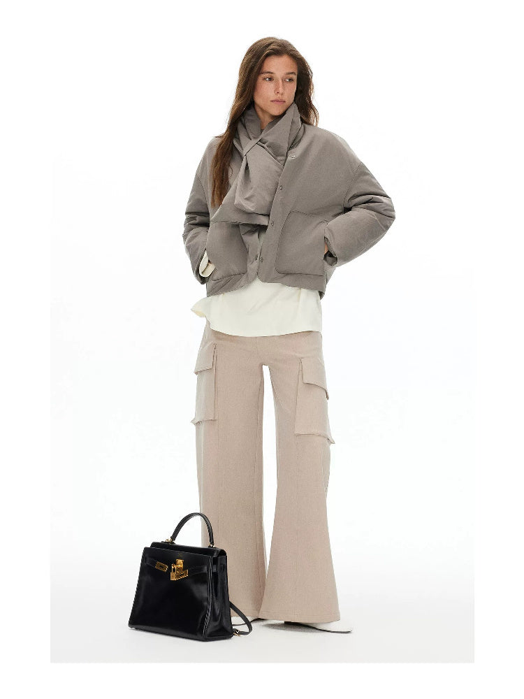D.PERCENT Wool-Filled Jacket with Detachable Scarf - view 5