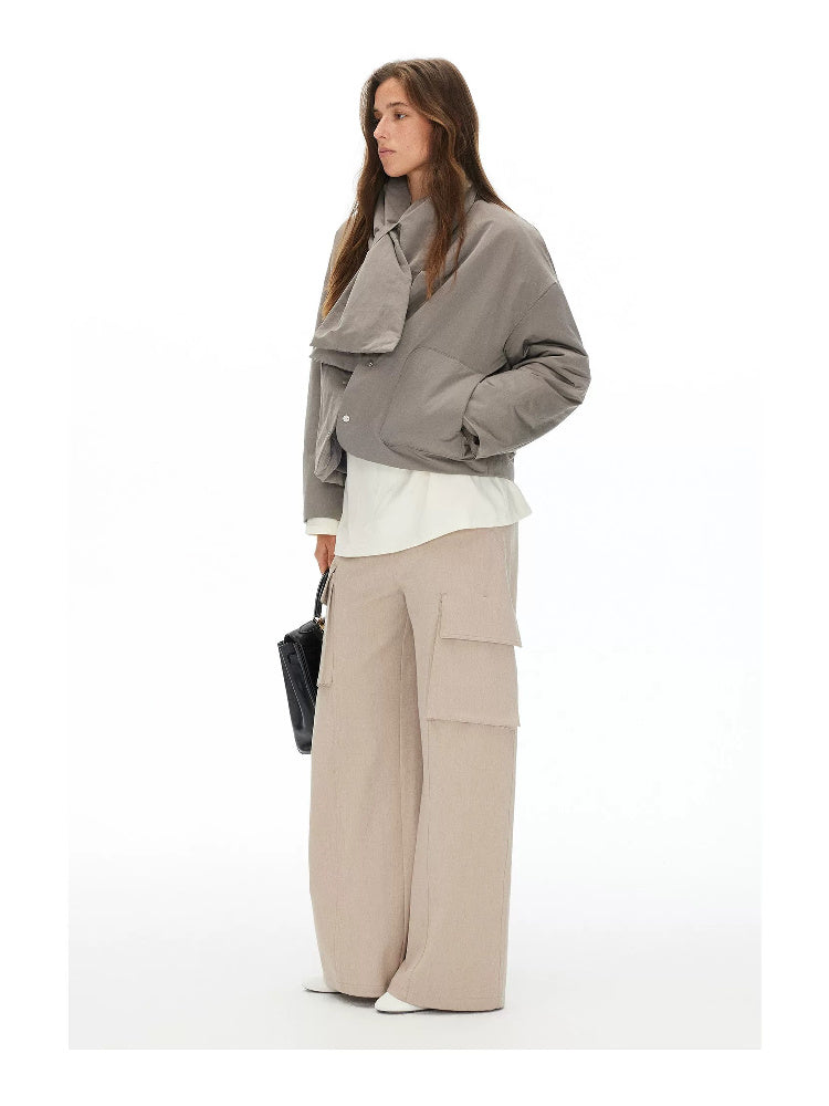 D.PERCENT Wool-Filled Jacket with Detachable Scarf - view 7